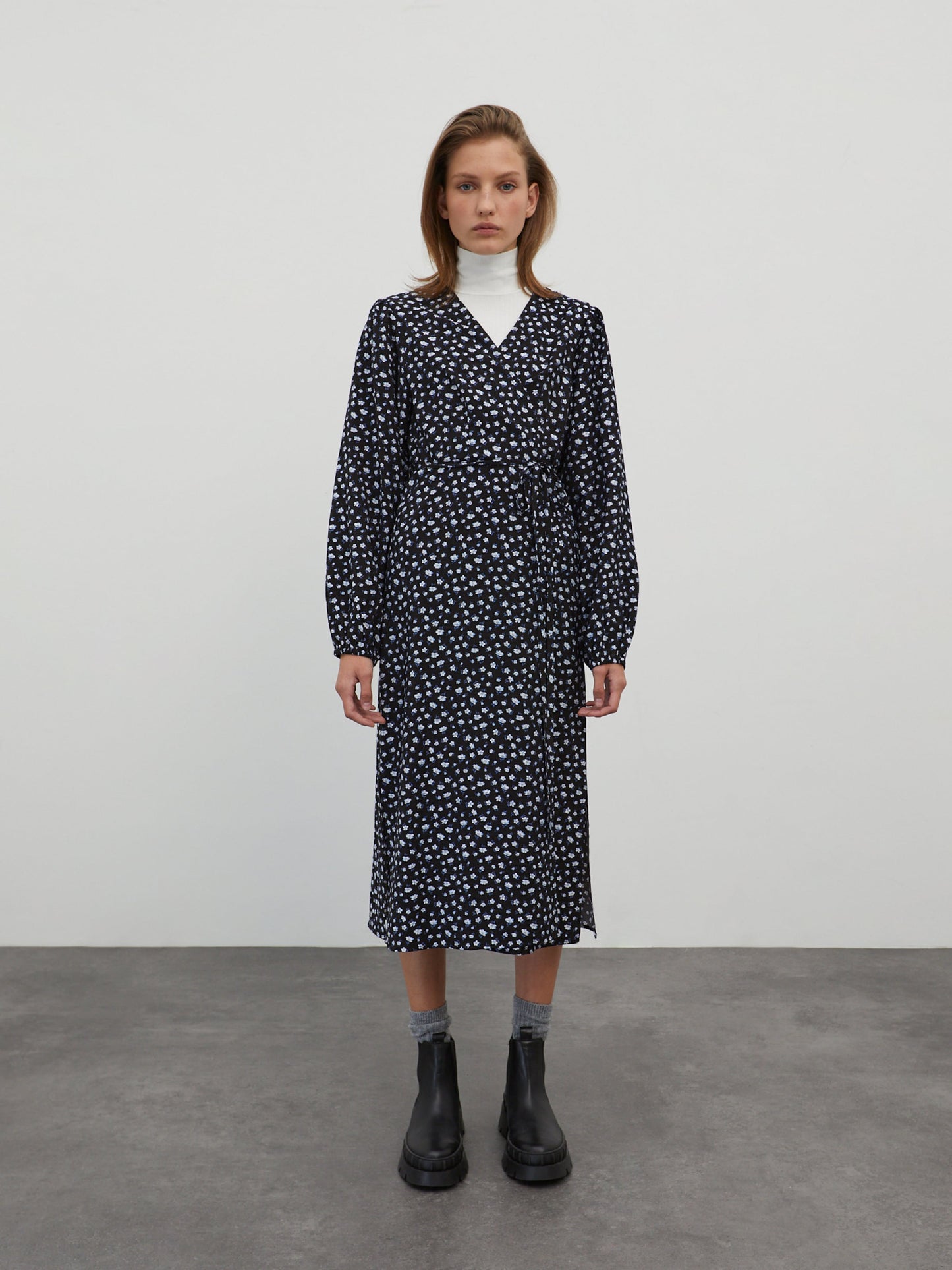 EDITED Midi Jurken Jurk Alene Dames Donkerblauw