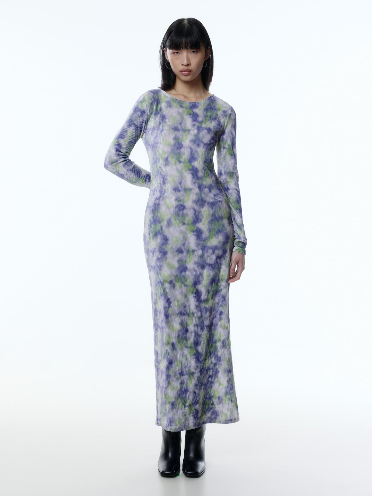 EDITED Maxi Jurken Jurk Ubon Dames Grijs / Lila