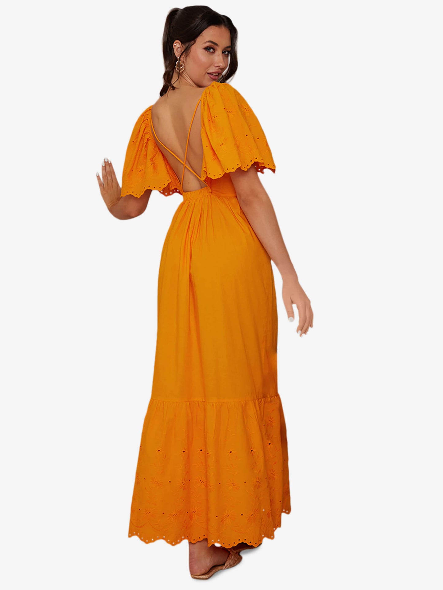 Maxi Jurken Jurk Dames Oranje