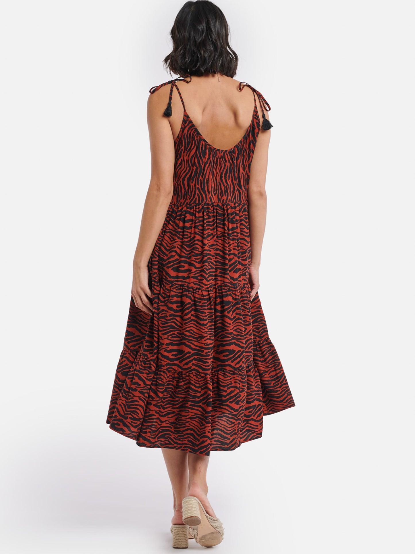 Shiwi Strandjurkjes Strandjurk Dames Donkerrood / Zwart