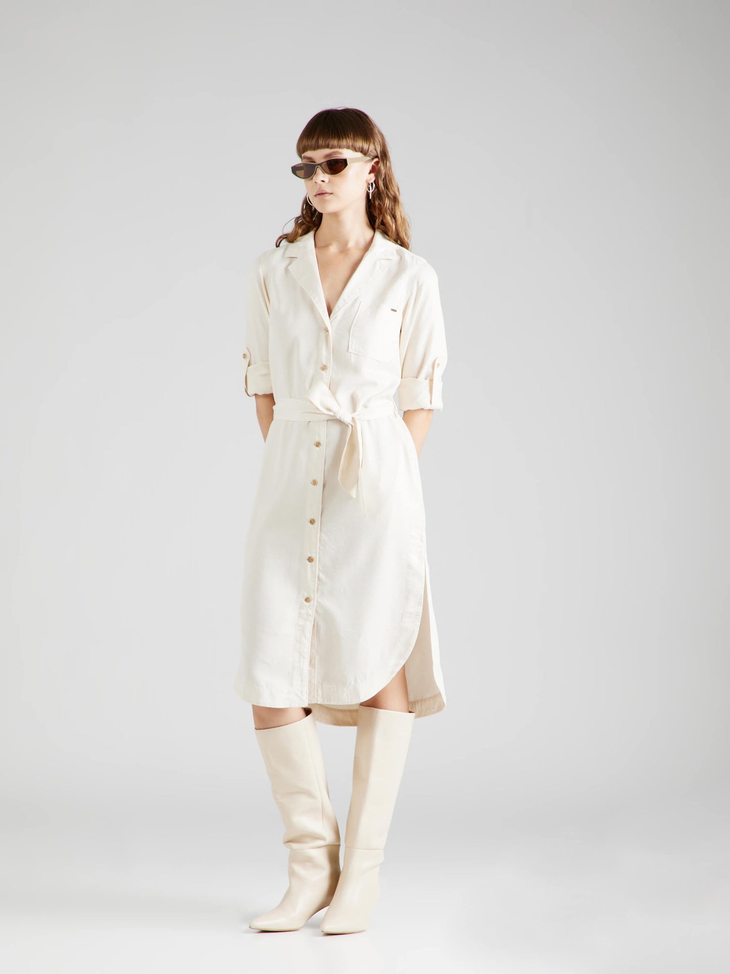 Pepe Jeans Blousejurken Blousejurk EDAN Dames Ivoor