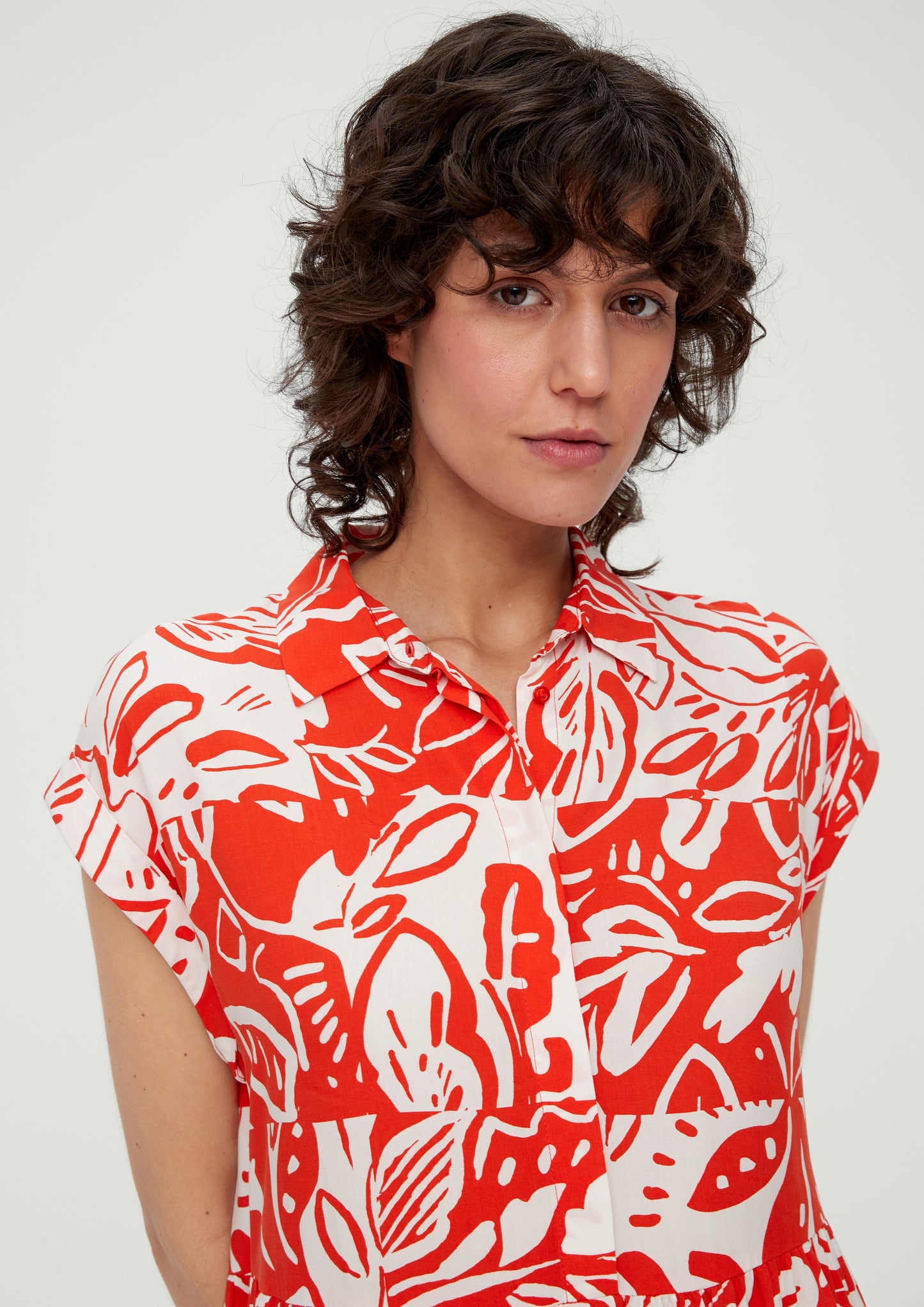 S.Oliver Blousejurken Blousejurk Dames Oranje
