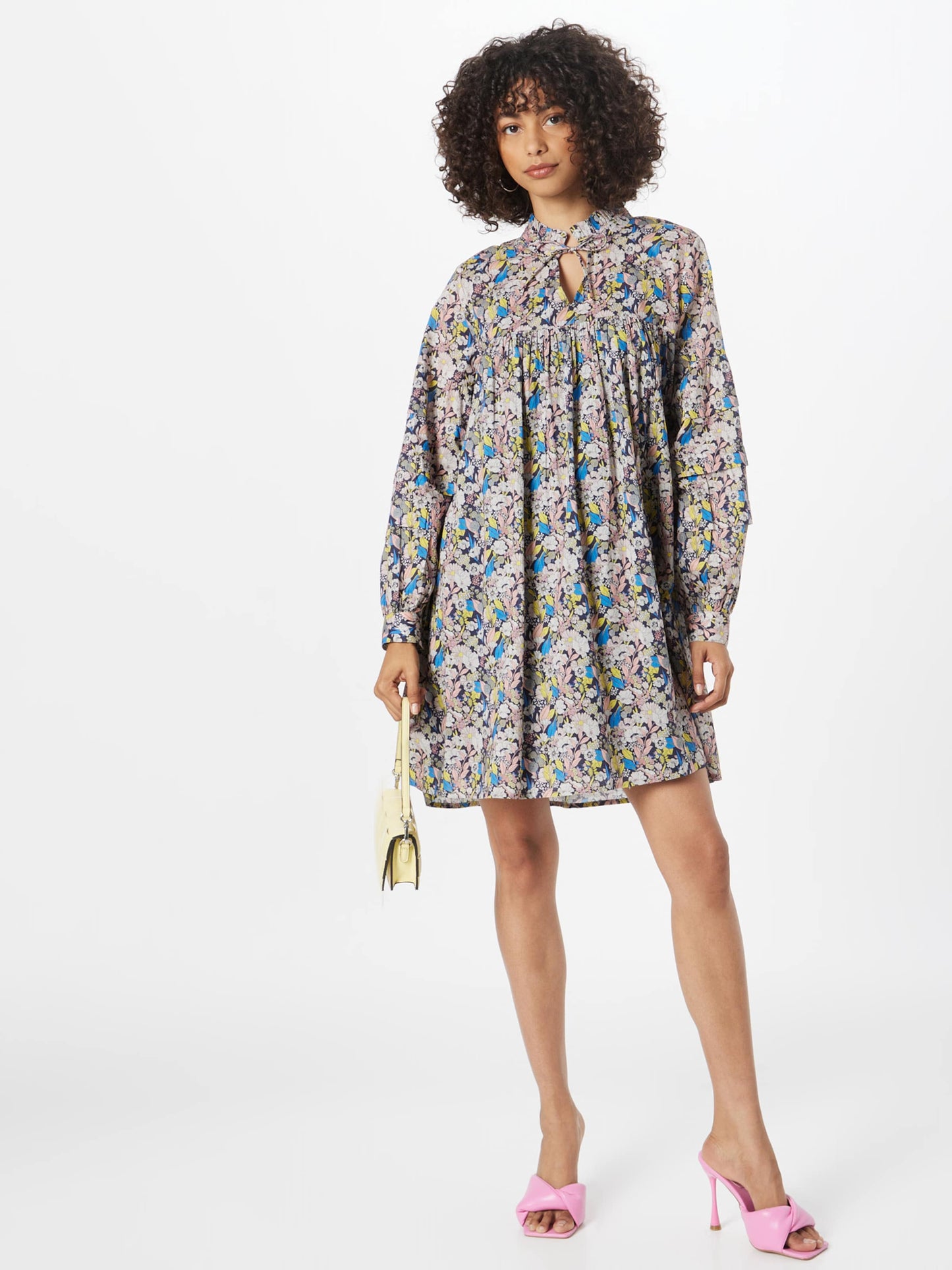 Lollys Laundry Blousejurken Blousejurk Georgia Dames Blauw / Donkerblauw