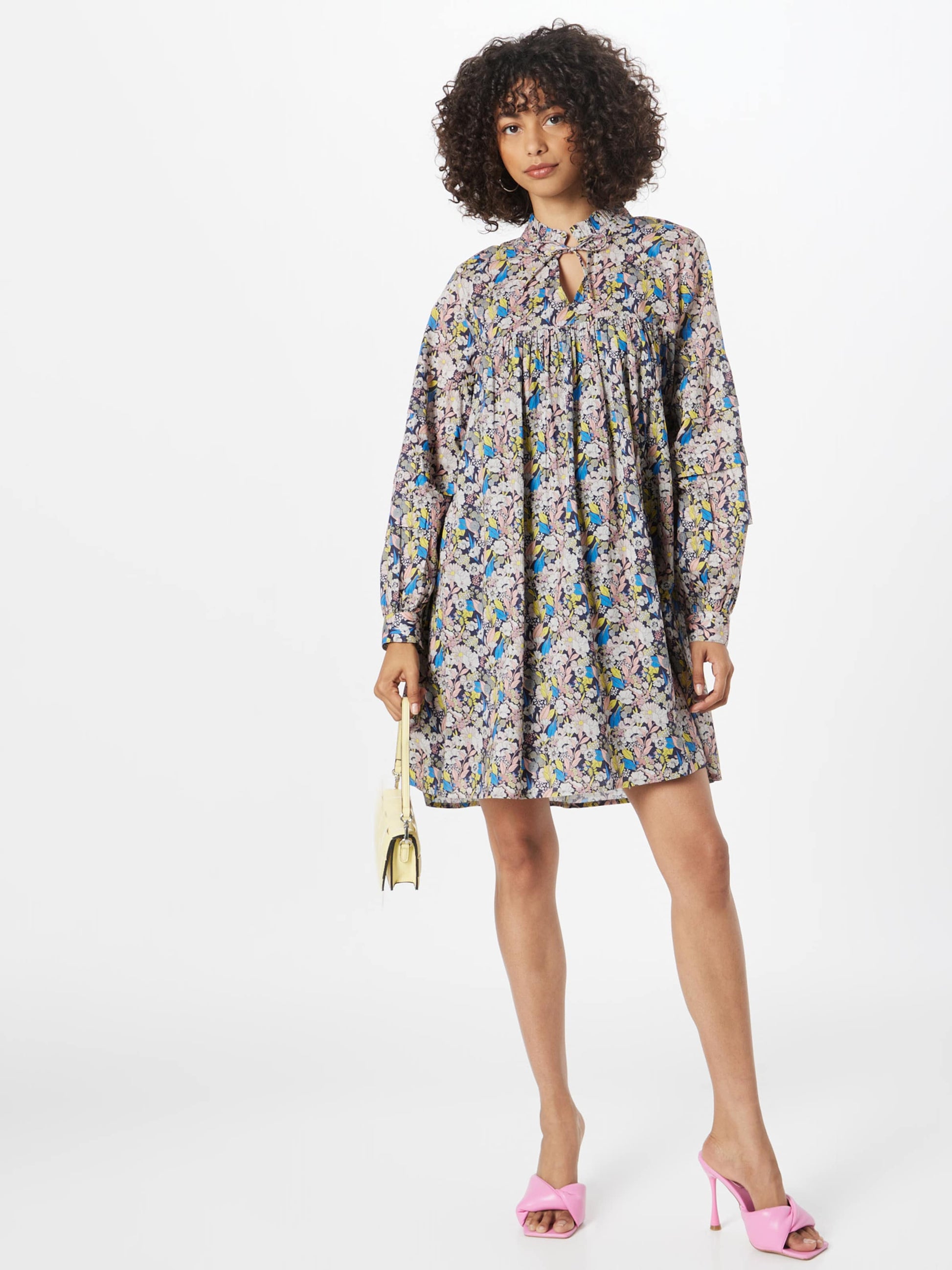 Lollys Laundry Blousejurken Blousejurk Georgia Dames Blauw / Donkerblauw