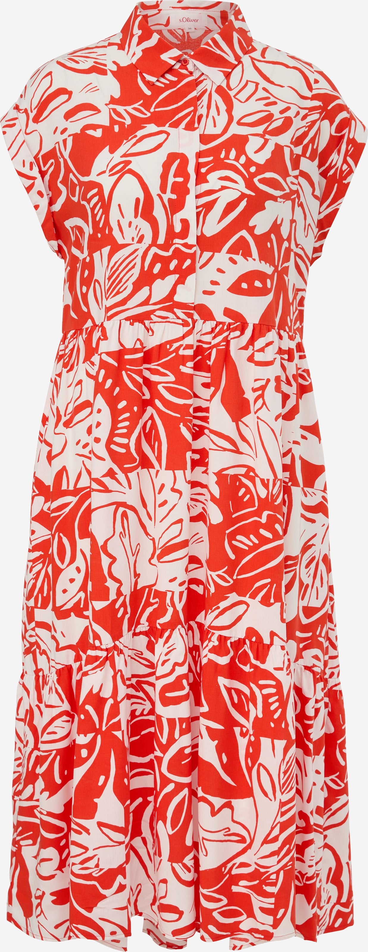 S.Oliver Blousejurken Blousejurk Dames Oranje