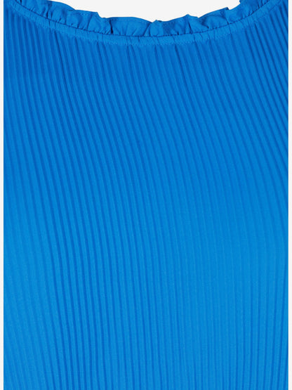 Zizzi Midi Jurken Jurk Delly Dames Blauw