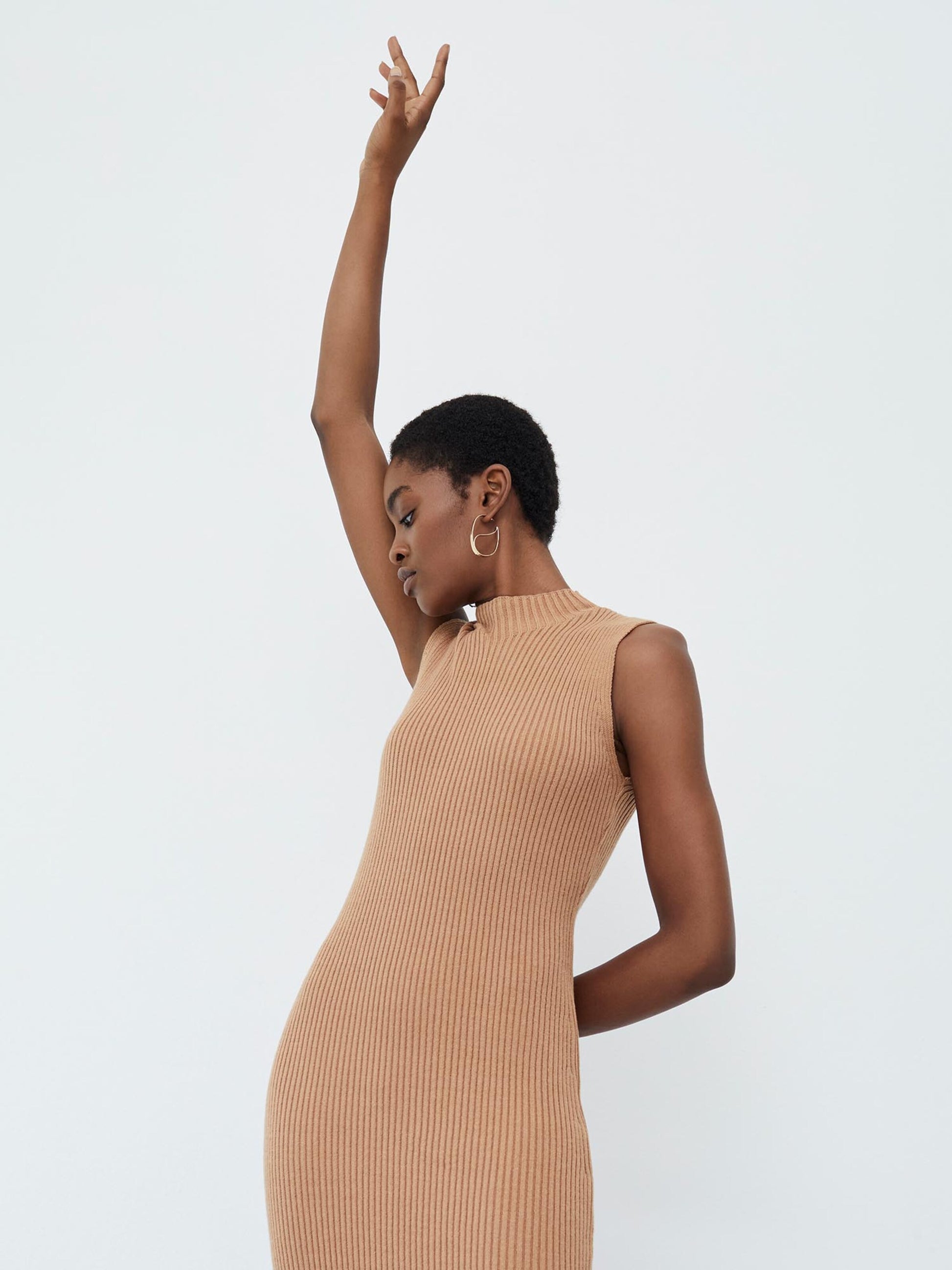 Midi Jurken Jurk Nia Dames Camel