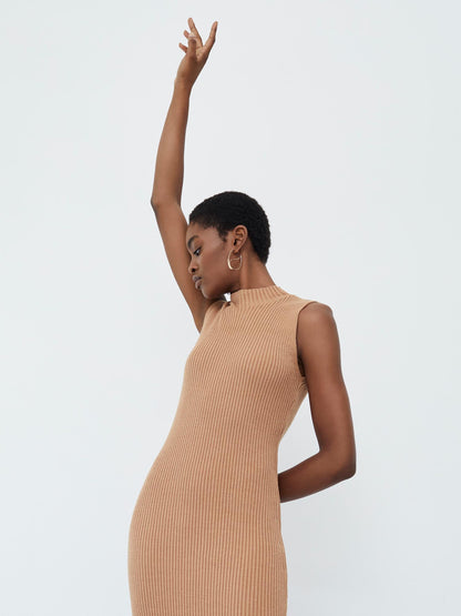  Midi Jurken Jurk Nia Dames Camel