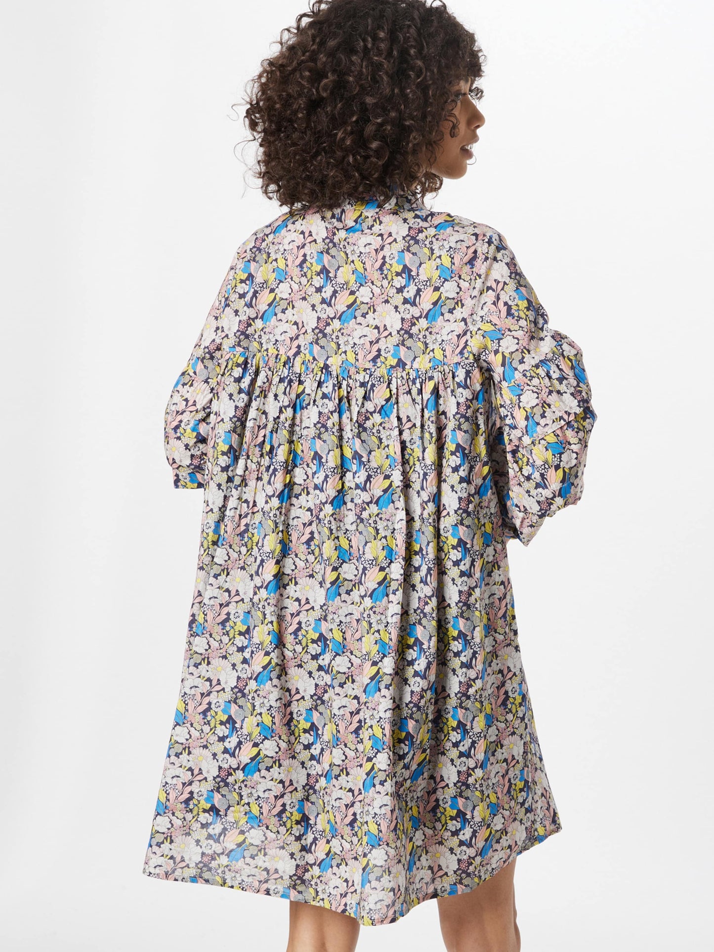 Lollys Laundry Blousejurken Blousejurk Georgia Dames Blauw / Donkerblauw
