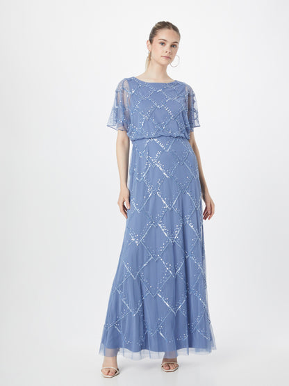 Adrianna Papell Avondjurken Avondjurk Dames Smoky Blue / Lichtblauw