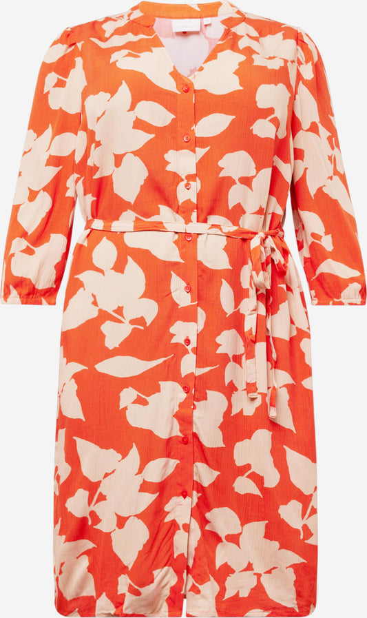 ONLY CARMAKOMA Blousejurken Blousejurk EMERSON Dames Oranje