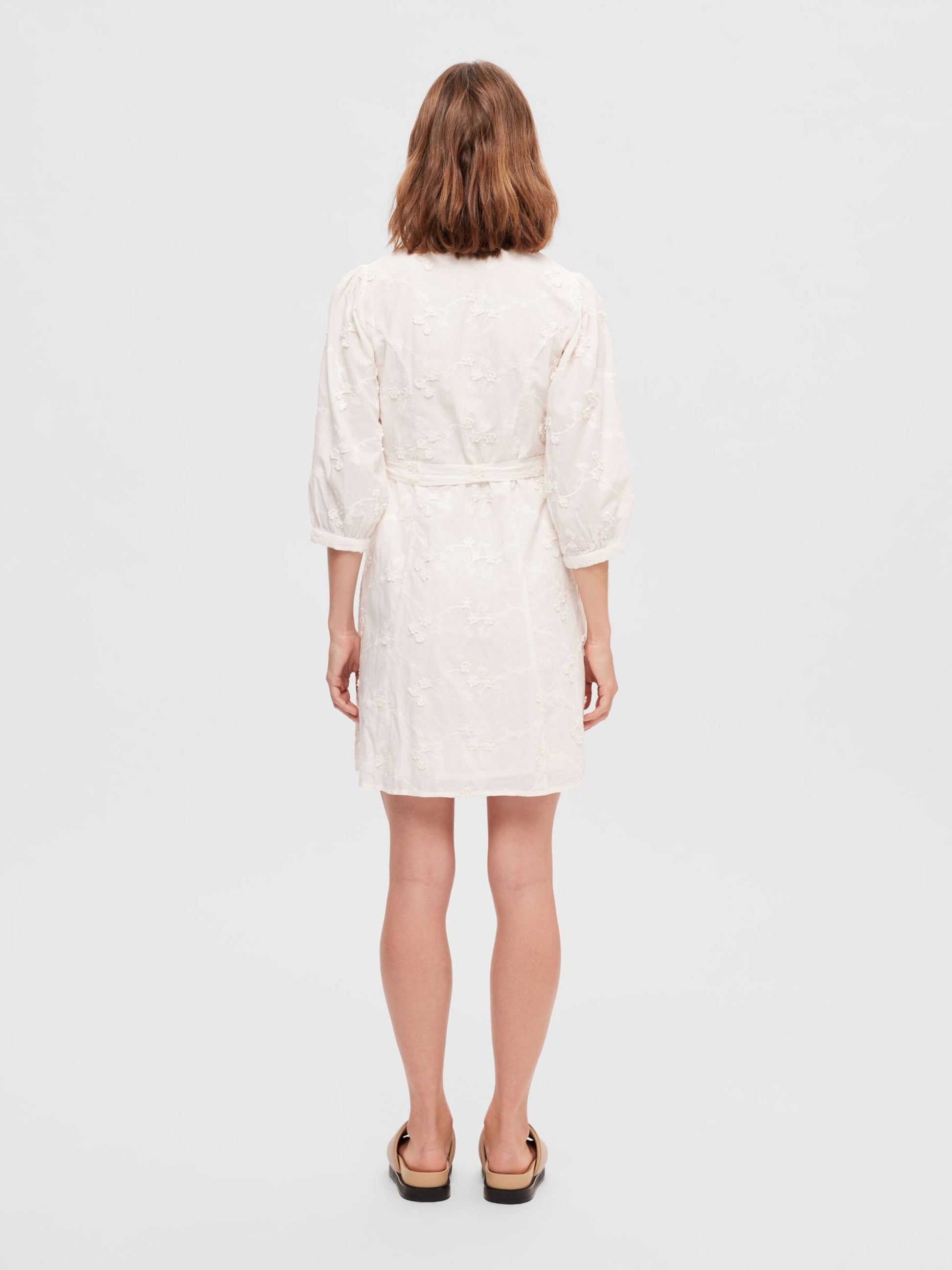 Selected Femme Mini Jurken Jurk Dames Natuurwit