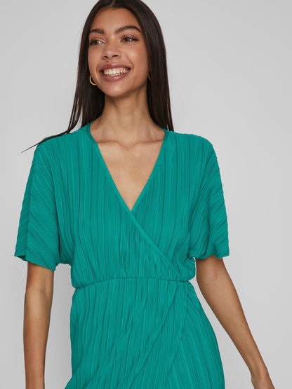 Vila Midi Jurken Jurk Beba Dames Jade Groen