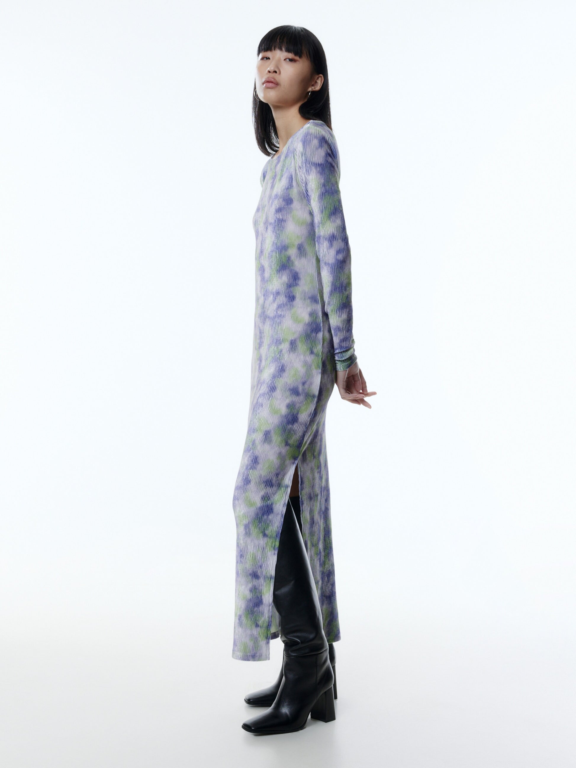EDITED Maxi Jurken Jurk Ubon Dames Grijs / Lila