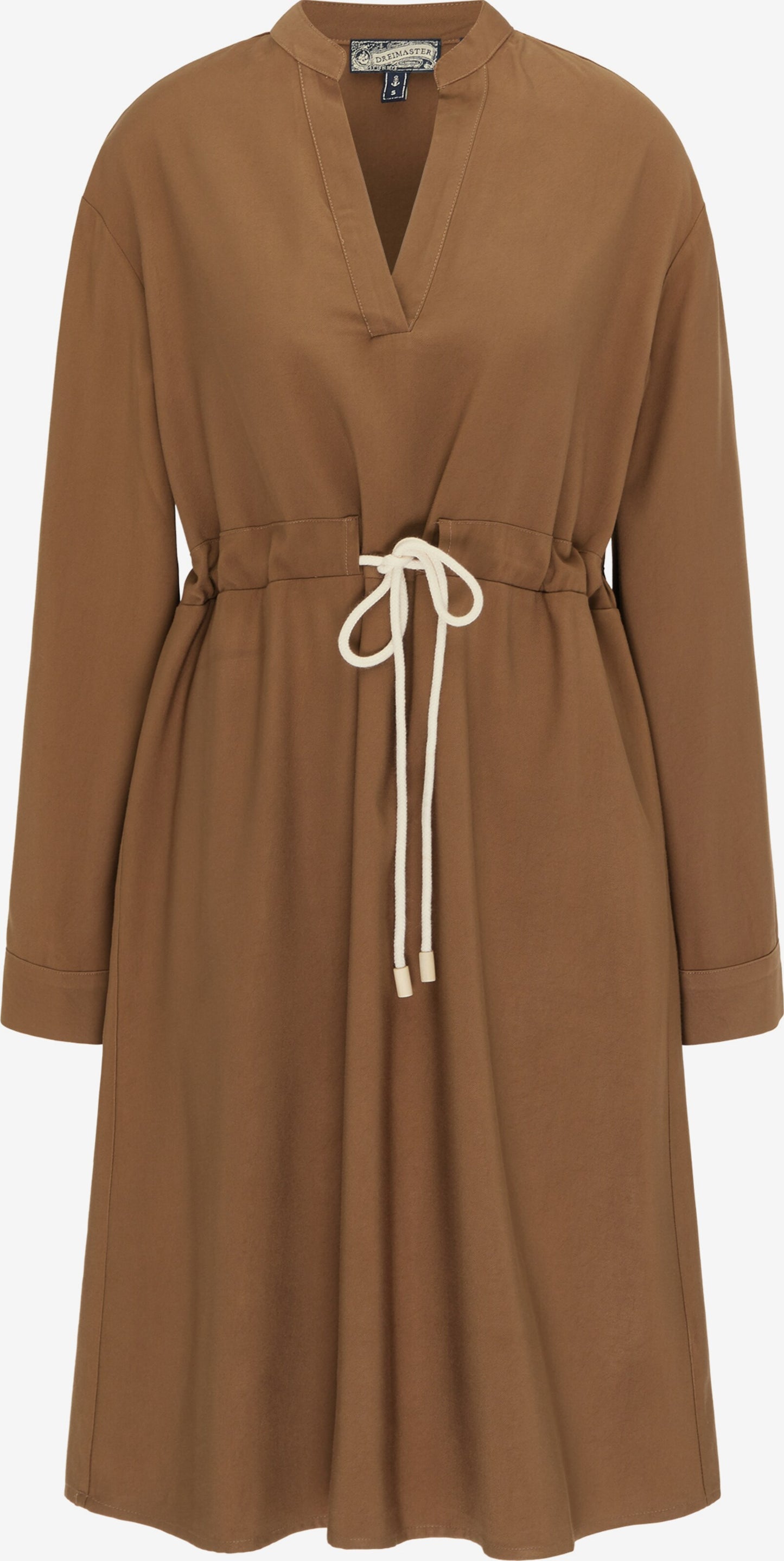 DreiMaster Vintage Mini Jurken Jurk Dames Lichtbruin