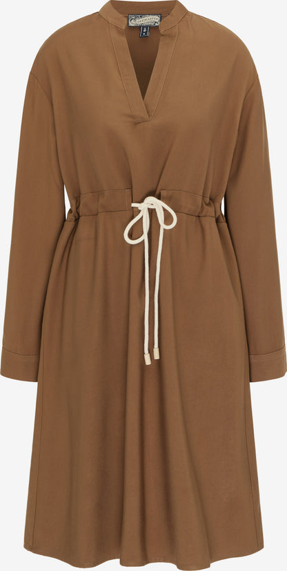 DreiMaster Vintage Mini Jurken Jurk Dames Lichtbruin