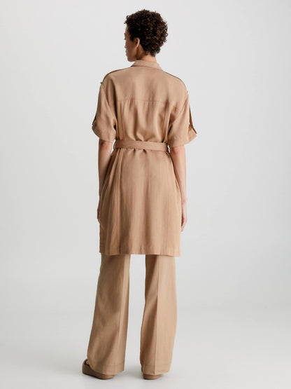 Calvin Klein Blousejurken Blousejurk Dames Lichtbeige