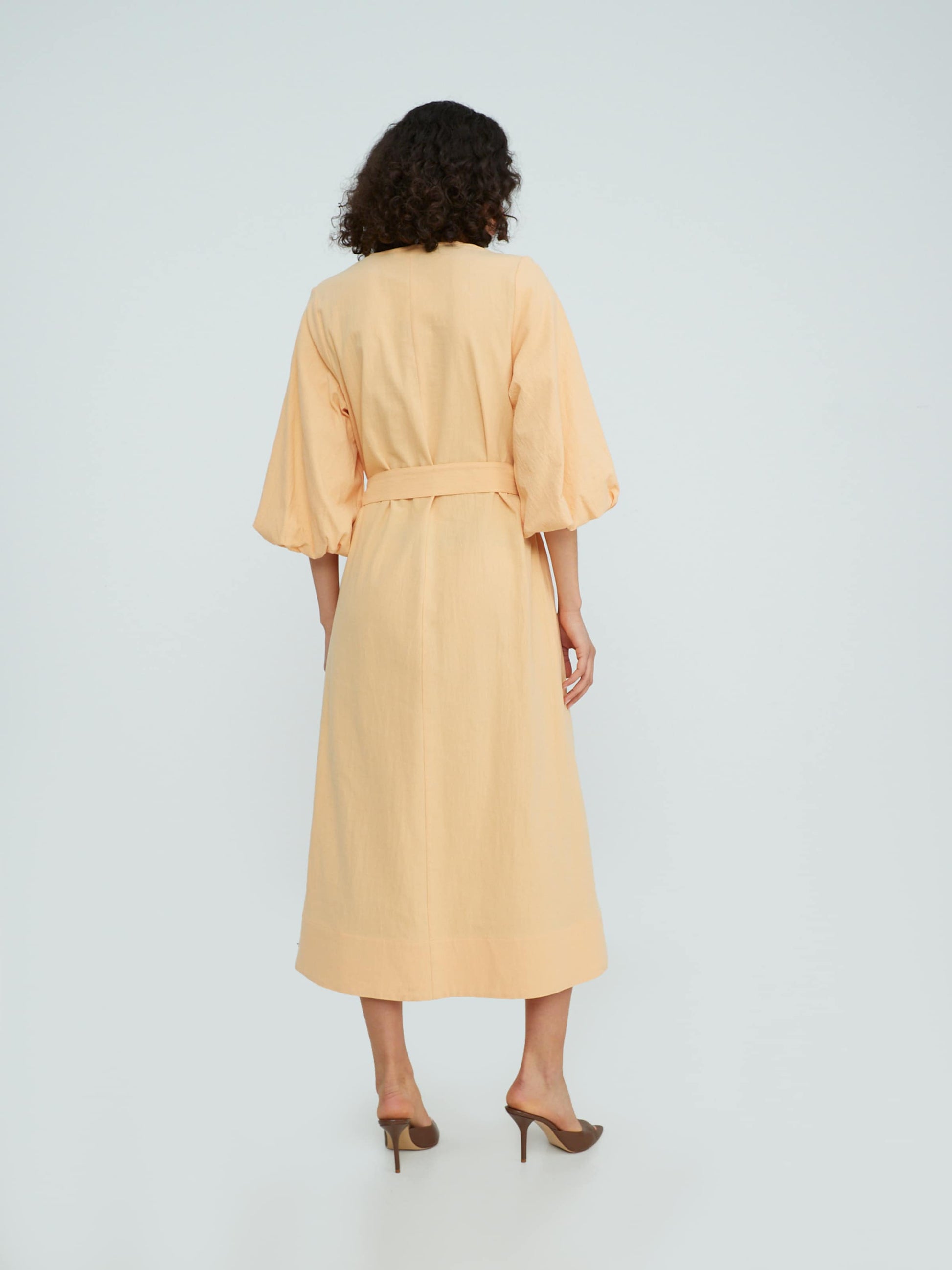 EDITED Maxi Jurken Jurk Caya Dames Lichtoranje