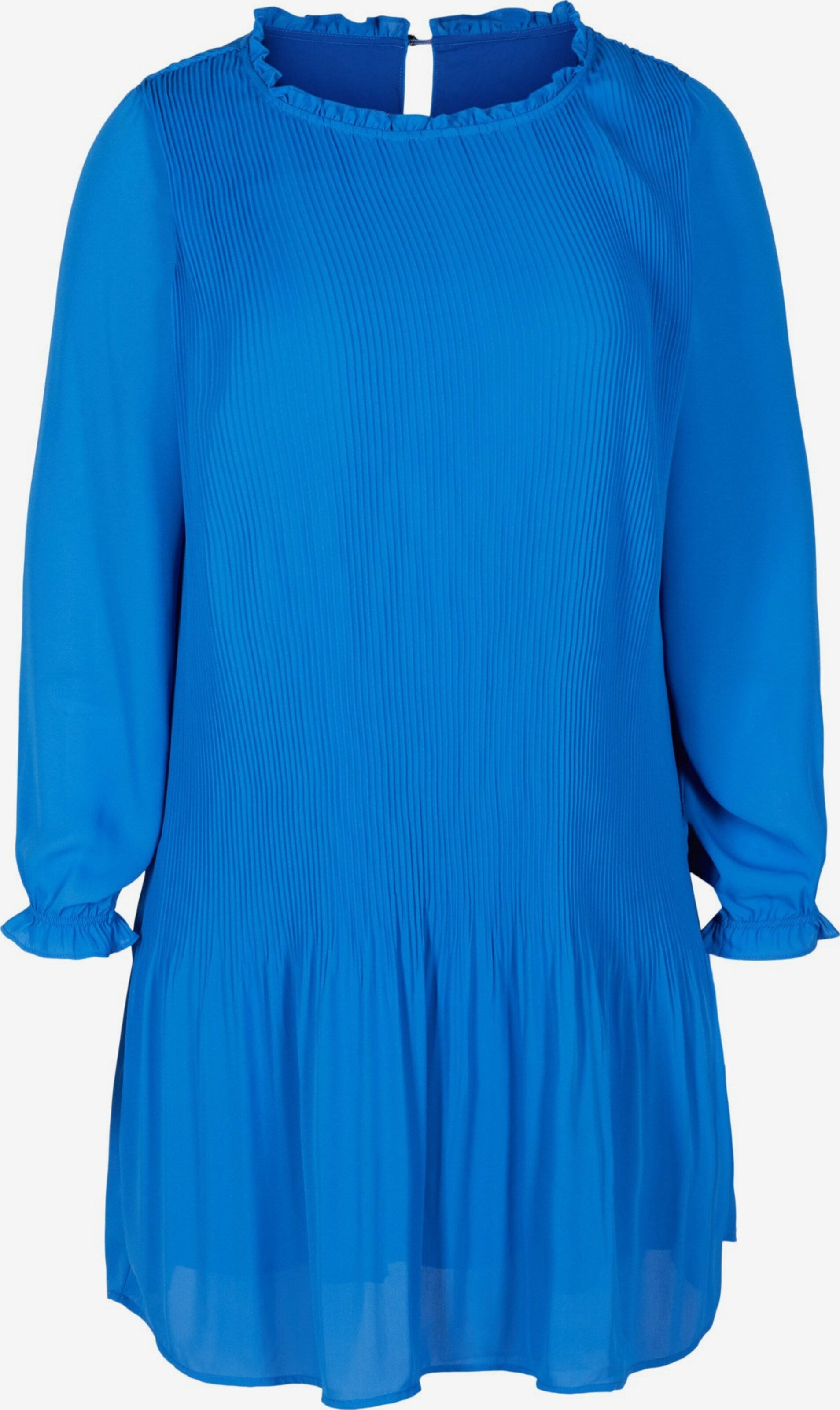 Zizzi Midi Jurken Jurk Delly Dames Blauw