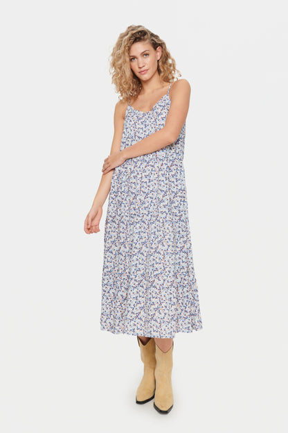 Saint Tropez Maxi Jurken Jurk Eda Dames Hemelsblauw