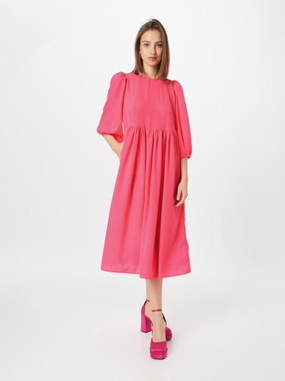Lollys Laundry Midi Jurken Jurk Marion Dames Neonroze