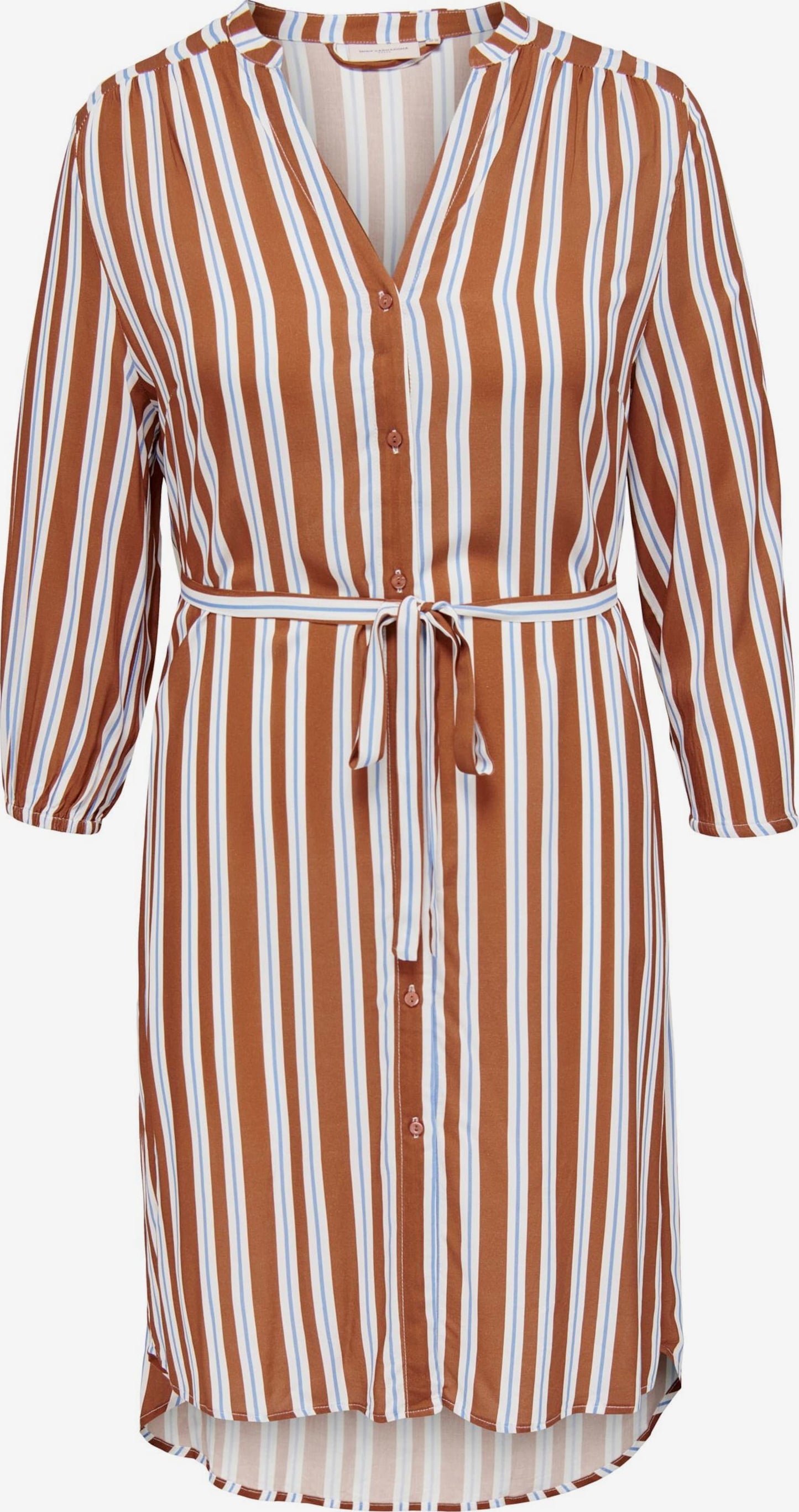 ONLY CARMAKOMA Blousejurken Blousejurk Dames Karamel
