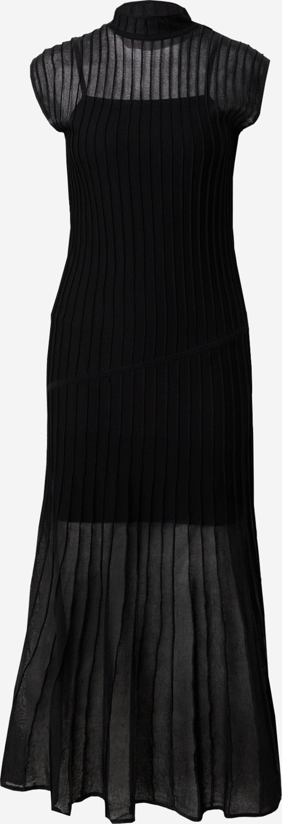 Calvin Klein Maxi Jurken Jurk SHEER Dames Zwart