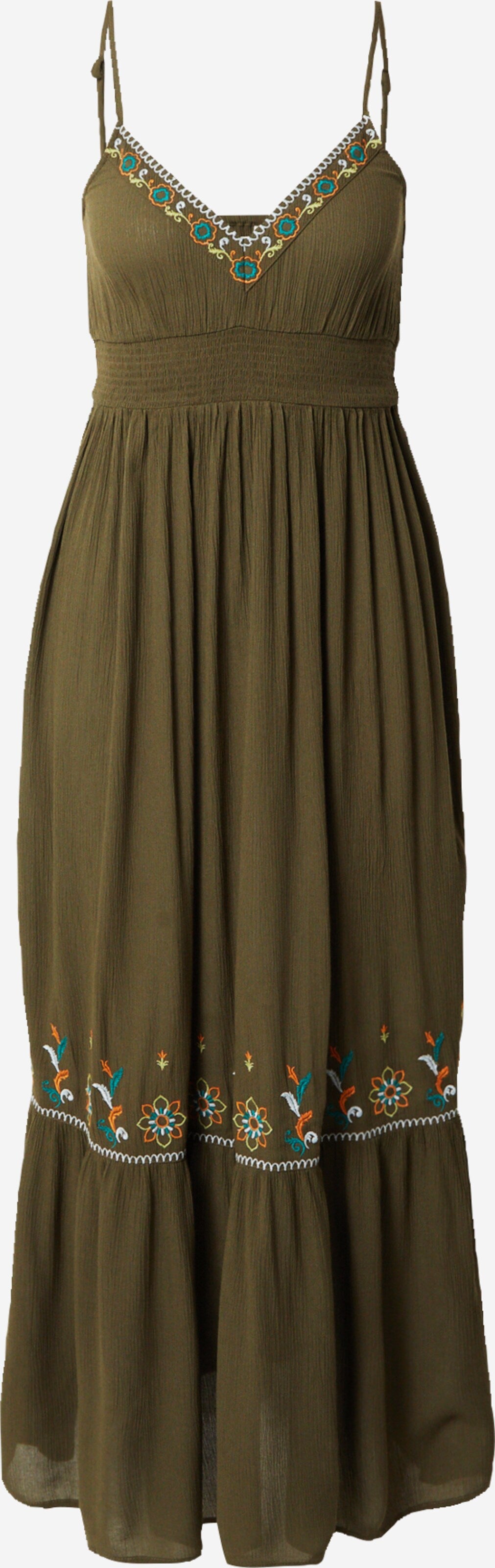Springfield Maxi Jurken Zomerjurk Dames Kaki / Jade Groen