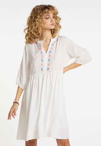  Zomerjurken Zomerjurk Dames Natuurwit