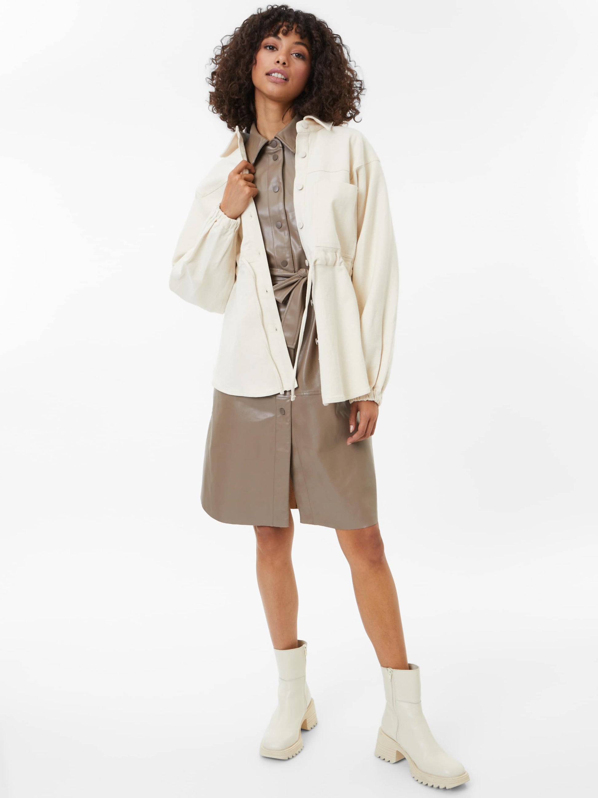 ONLY Blousejurken Blousejurk AINO Dames Chocoladebruin