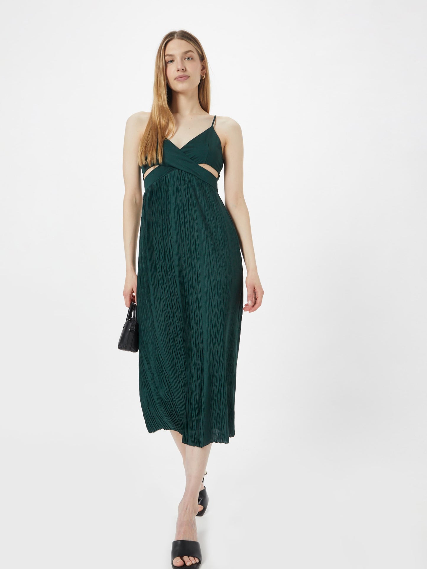 About You Midi Jurken Jurk Sunny Dames Donkergroen