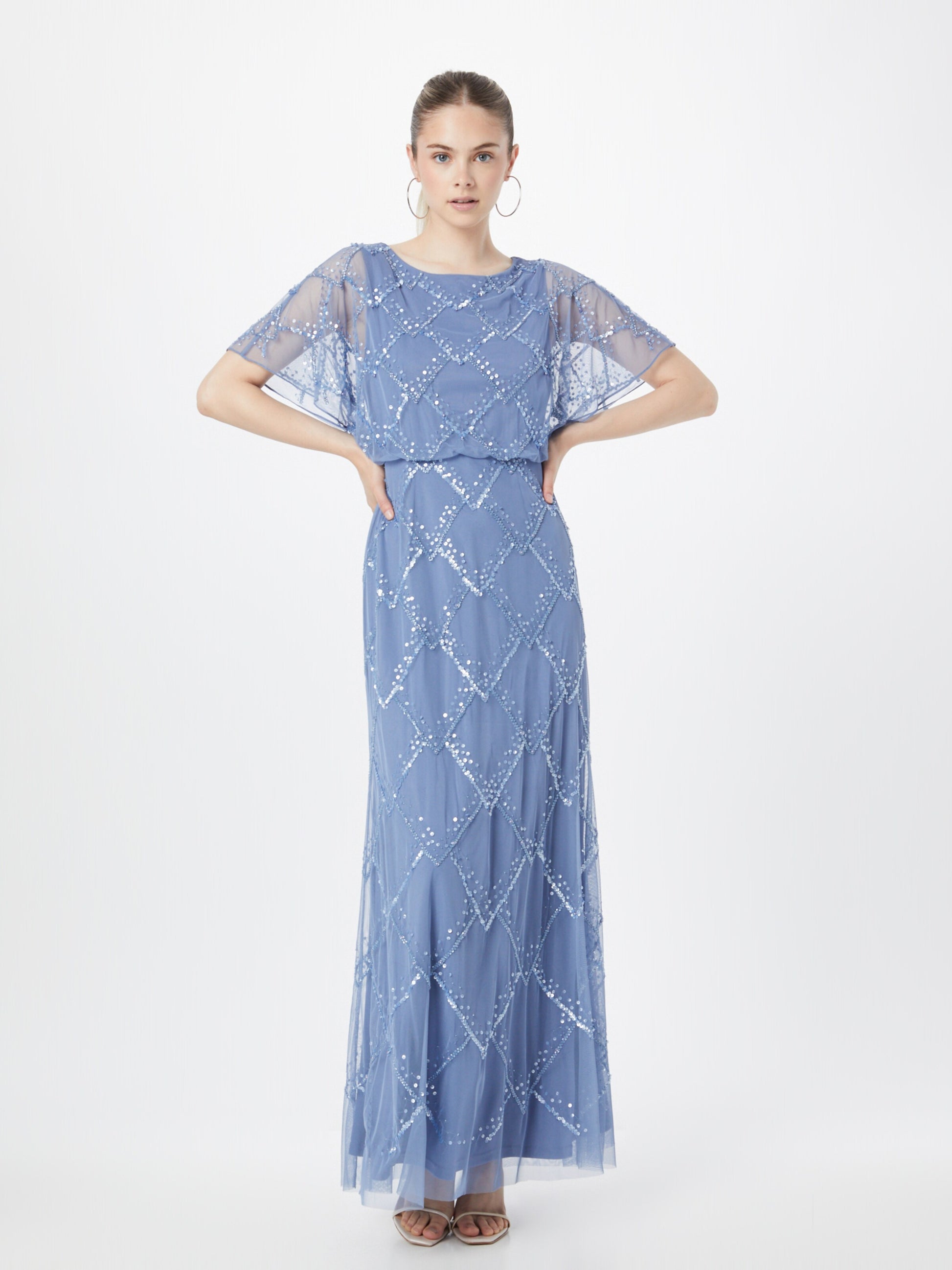 Adrianna Papell Avondjurken Avondjurk Dames Smoky Blue / Lichtblauw
