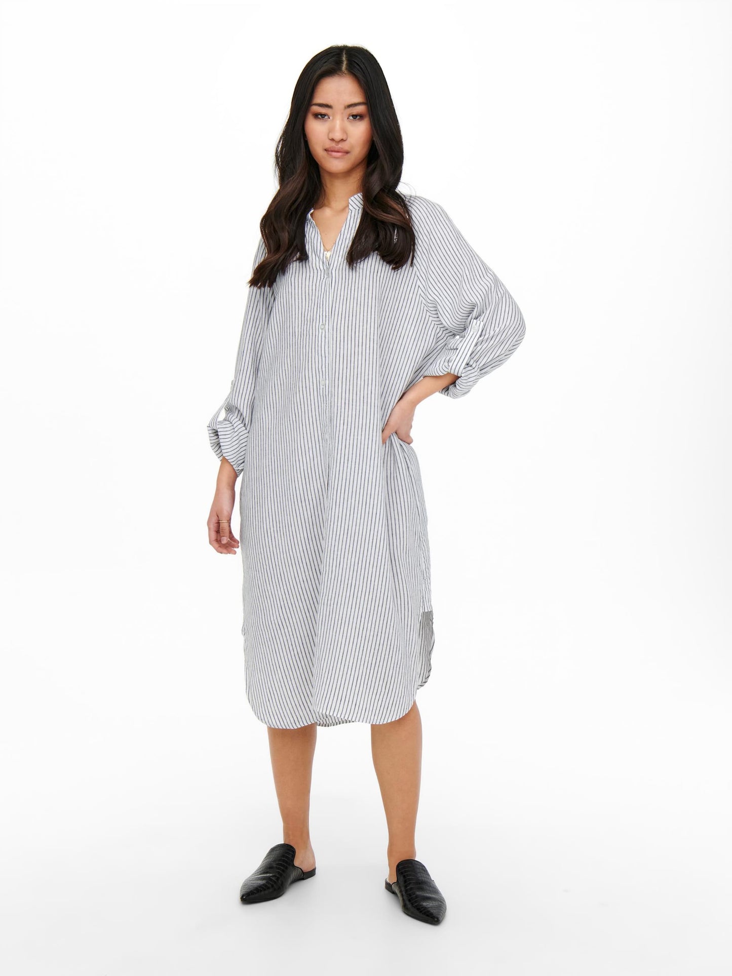 ONLY Blousejurken Blousejurk Linette Dames Wit