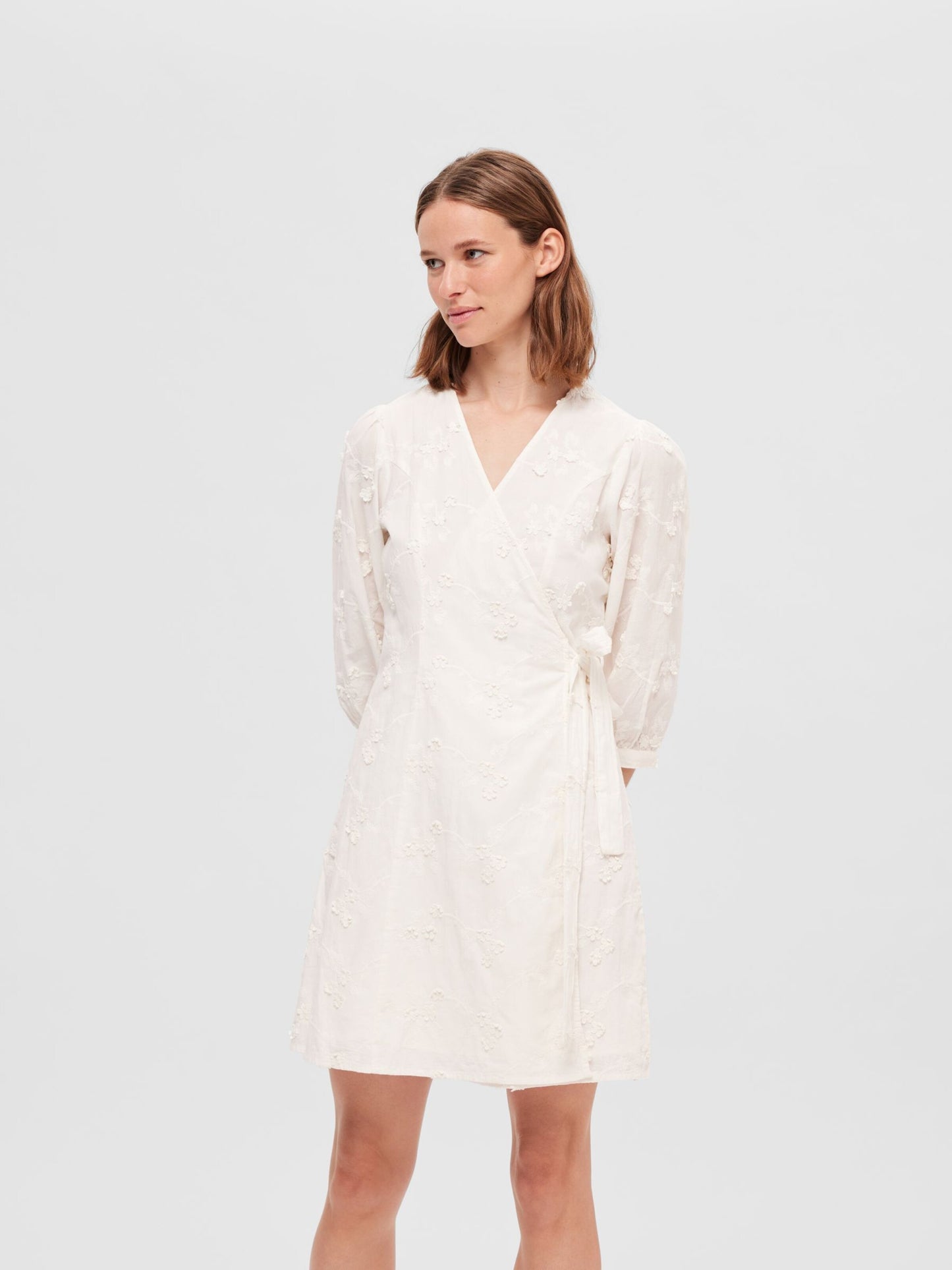 Selected Femme Mini Jurken Jurk Dames Natuurwit