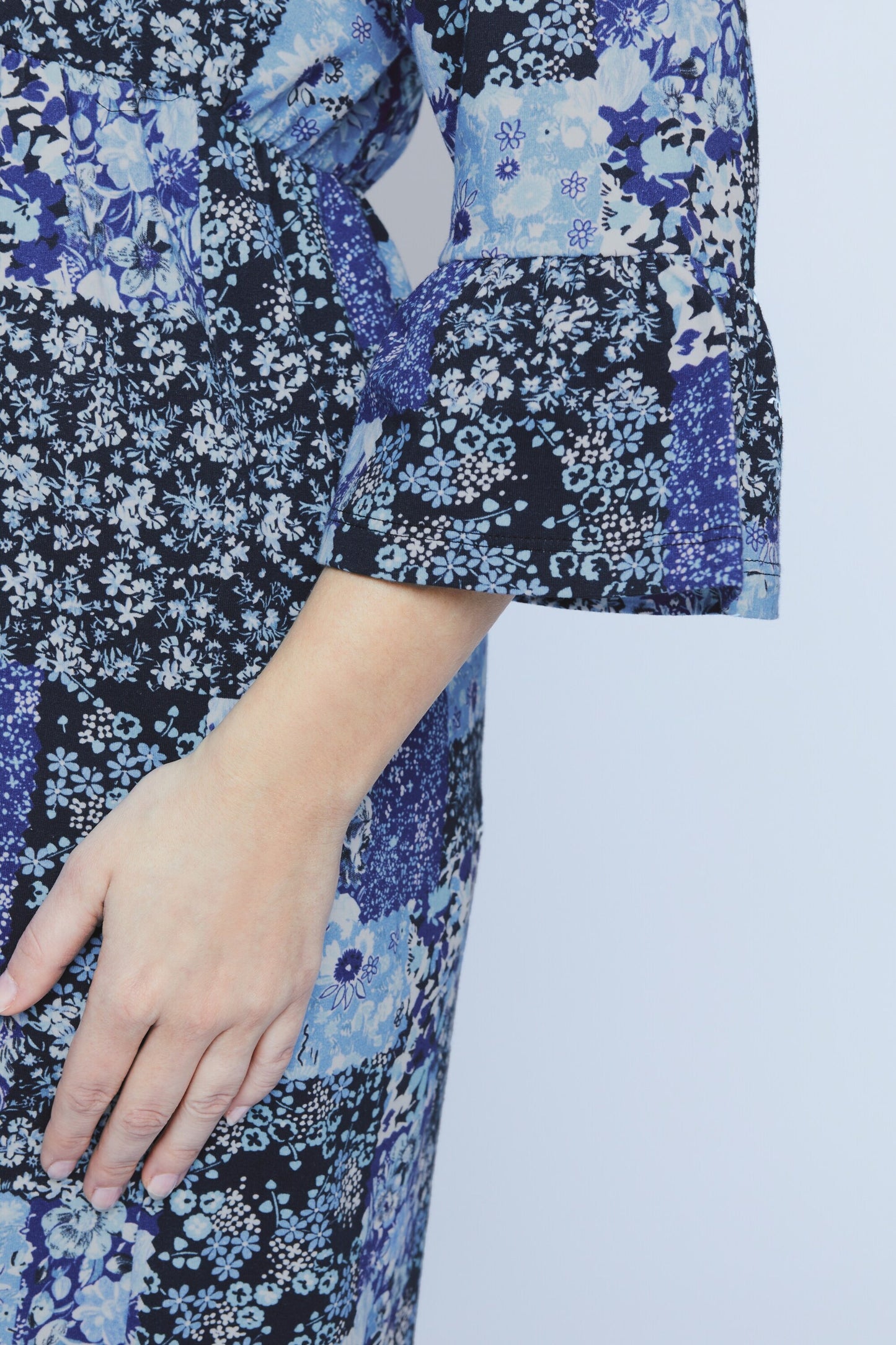 Ulla Popken Midi Jurken Jurk Dames Marine