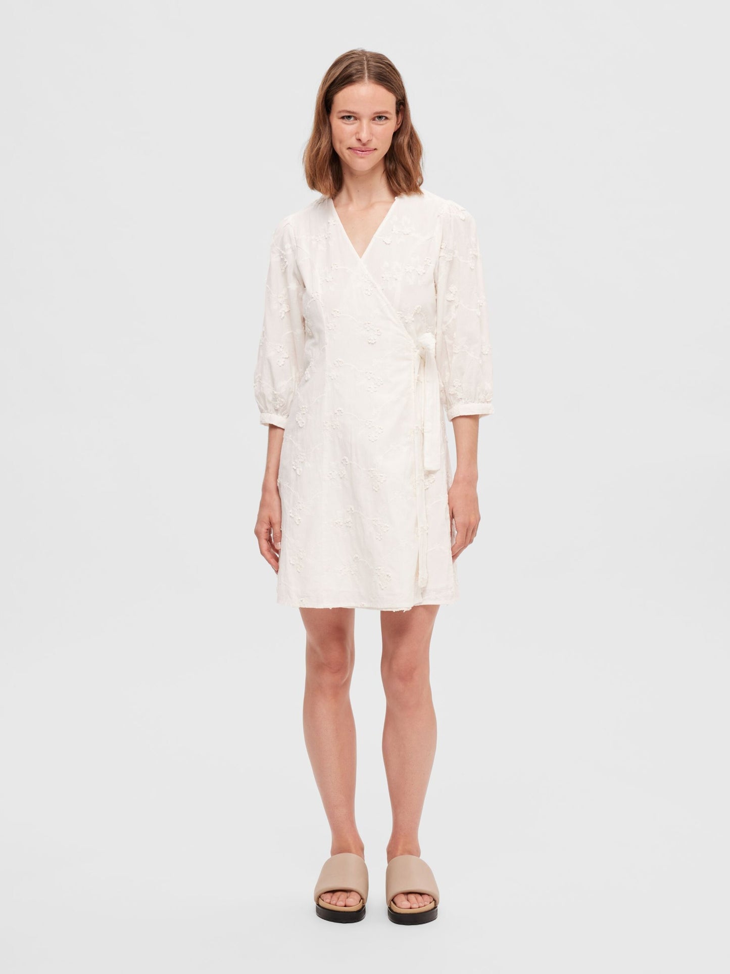 Selected Femme Mini Jurken Jurk Dames Natuurwit