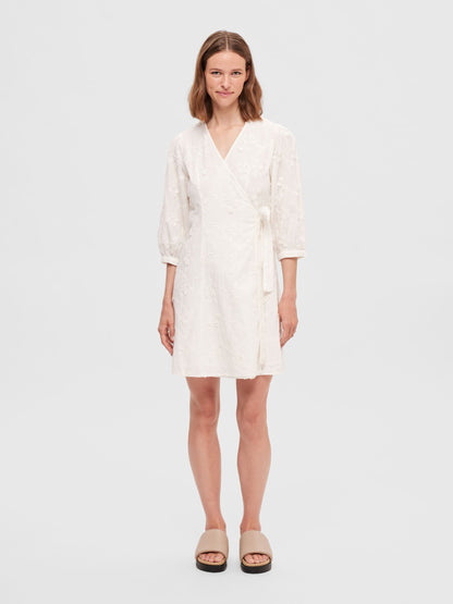 Selected Femme Mini Jurken Jurk Dames Natuurwit