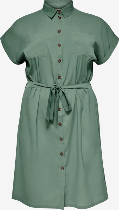 ONLY CARMAKOMA Blousejurken Blousejurk Dames Mintgroen