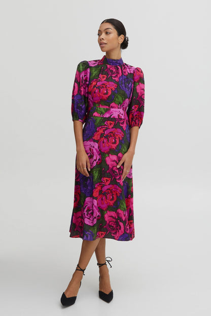 B.young Maxi Jurken Jurk Ibine Dames Fuchsia
