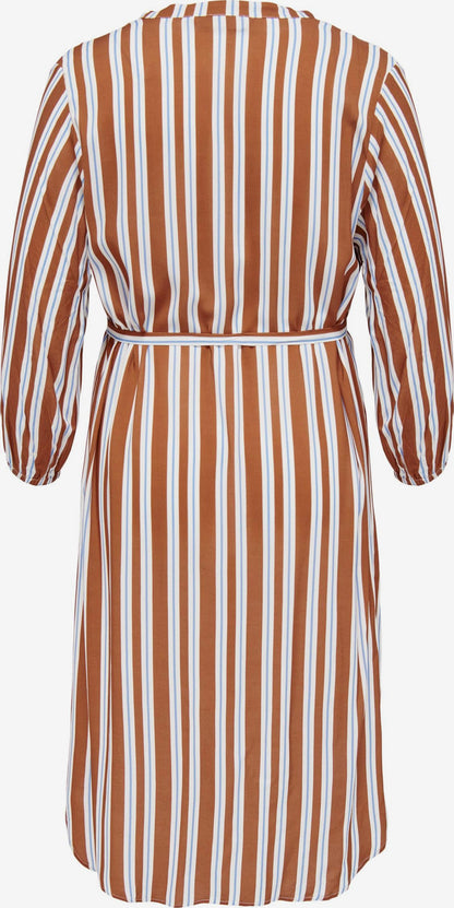 ONLY CARMAKOMA Blousejurken Blousejurk Dames Karamel