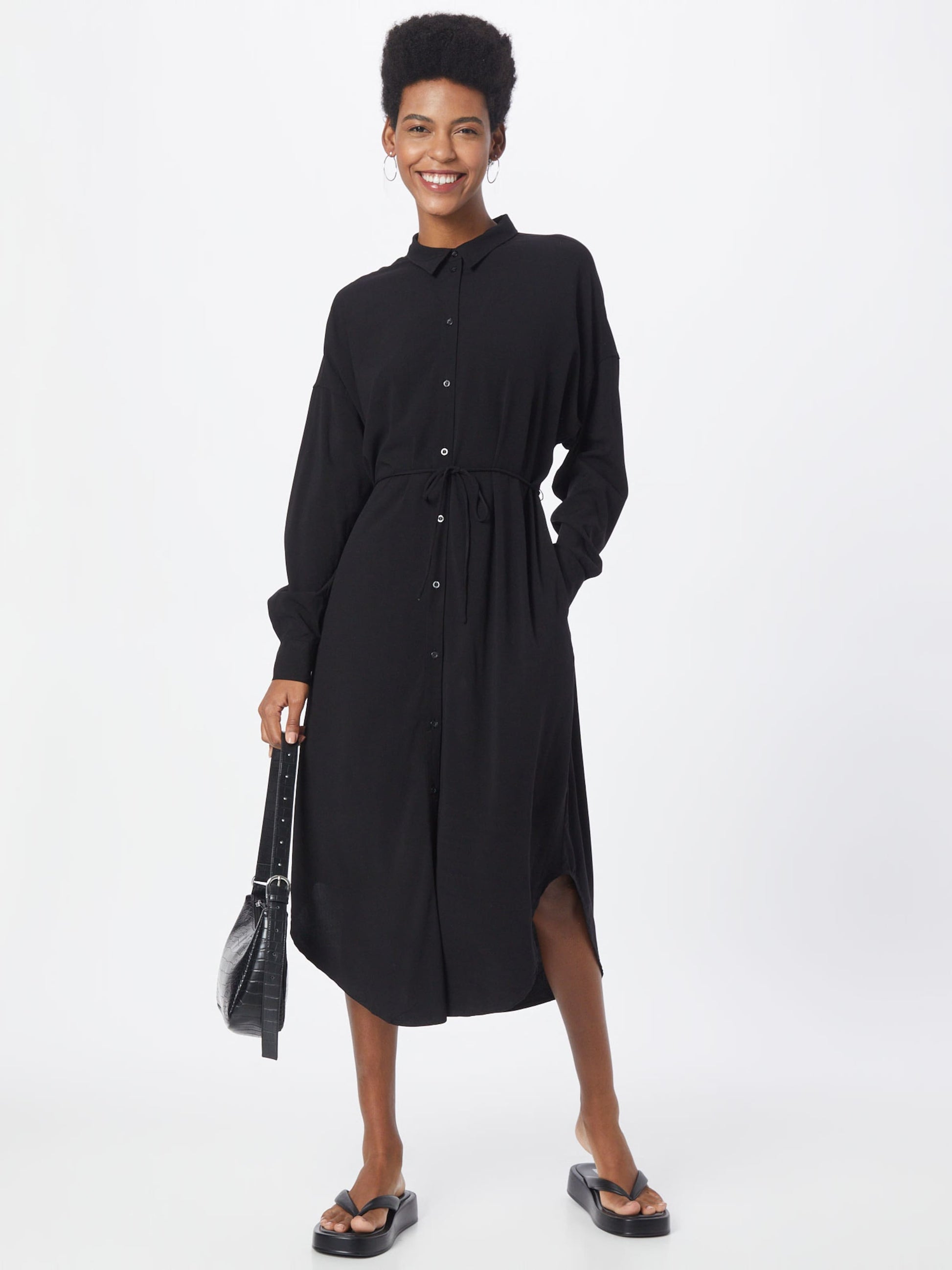 Soft Rebels Blousejurken Blousejurk Freedom Dames Zwart