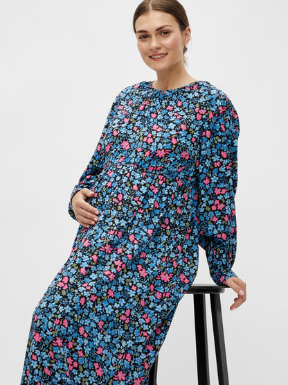 Mamalicious Maxi Jurken Jurk Geneva Dames Nachtblauw