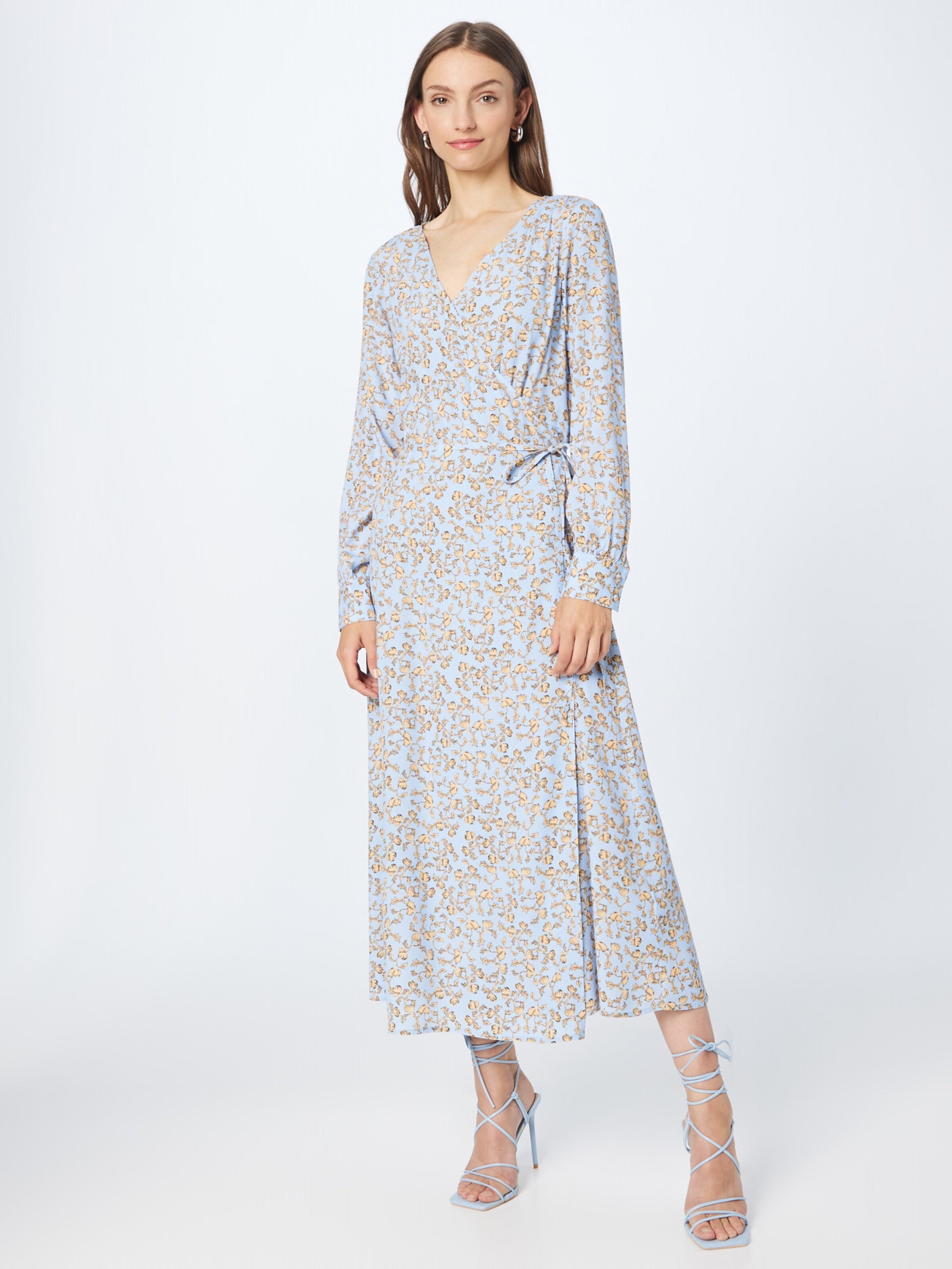 KnowledgeCotton Apparel Maxi Jurken Jurk Dames Lichtblauw