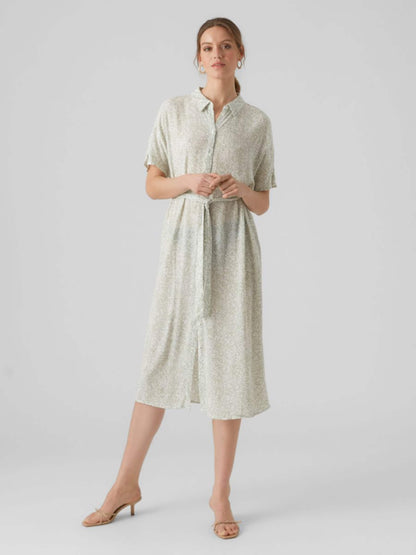 Vero Moda Blousejurken Blousejurk Menny Dames Kaki