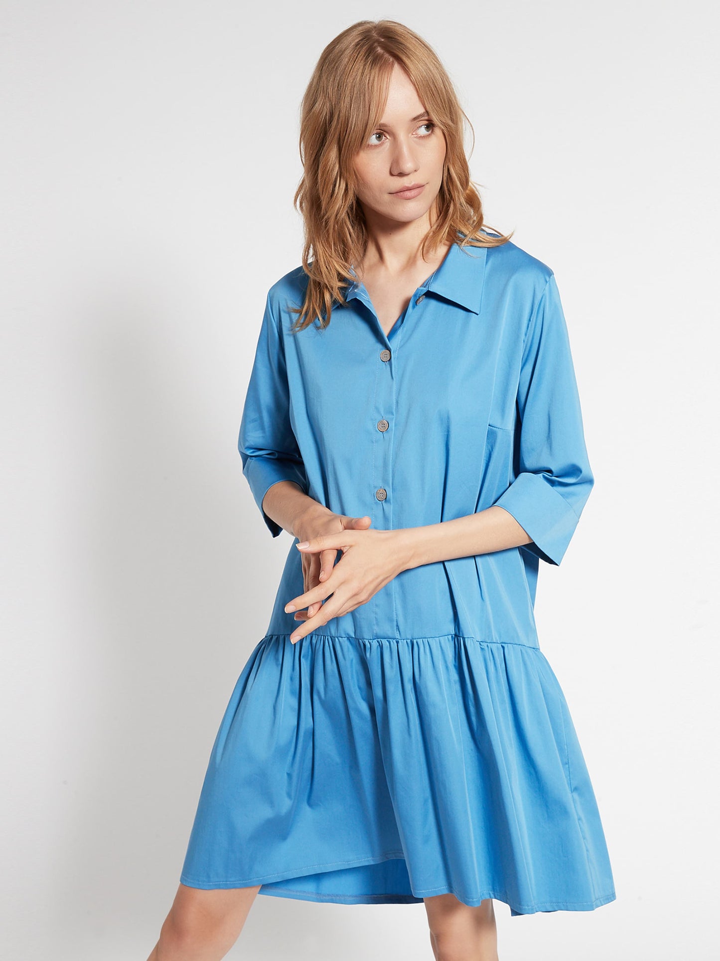 Ana Alcazar Blousejurken Blousejurk Fafyna Dames Blauw