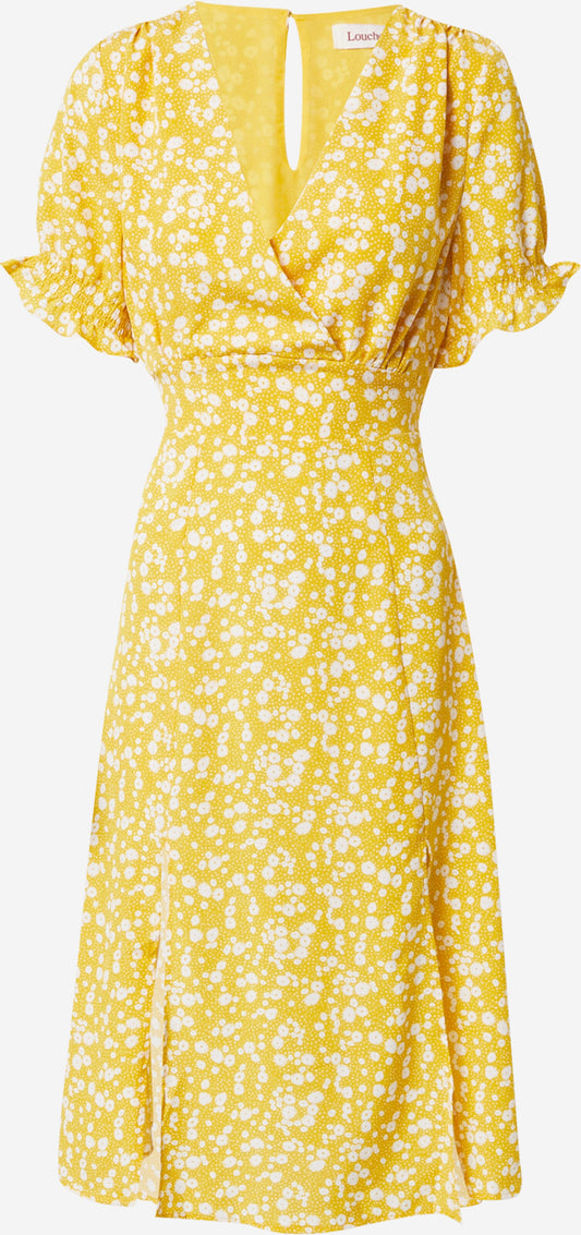 Louche Midi Jurken Jurk CORINA Dames Mosterd