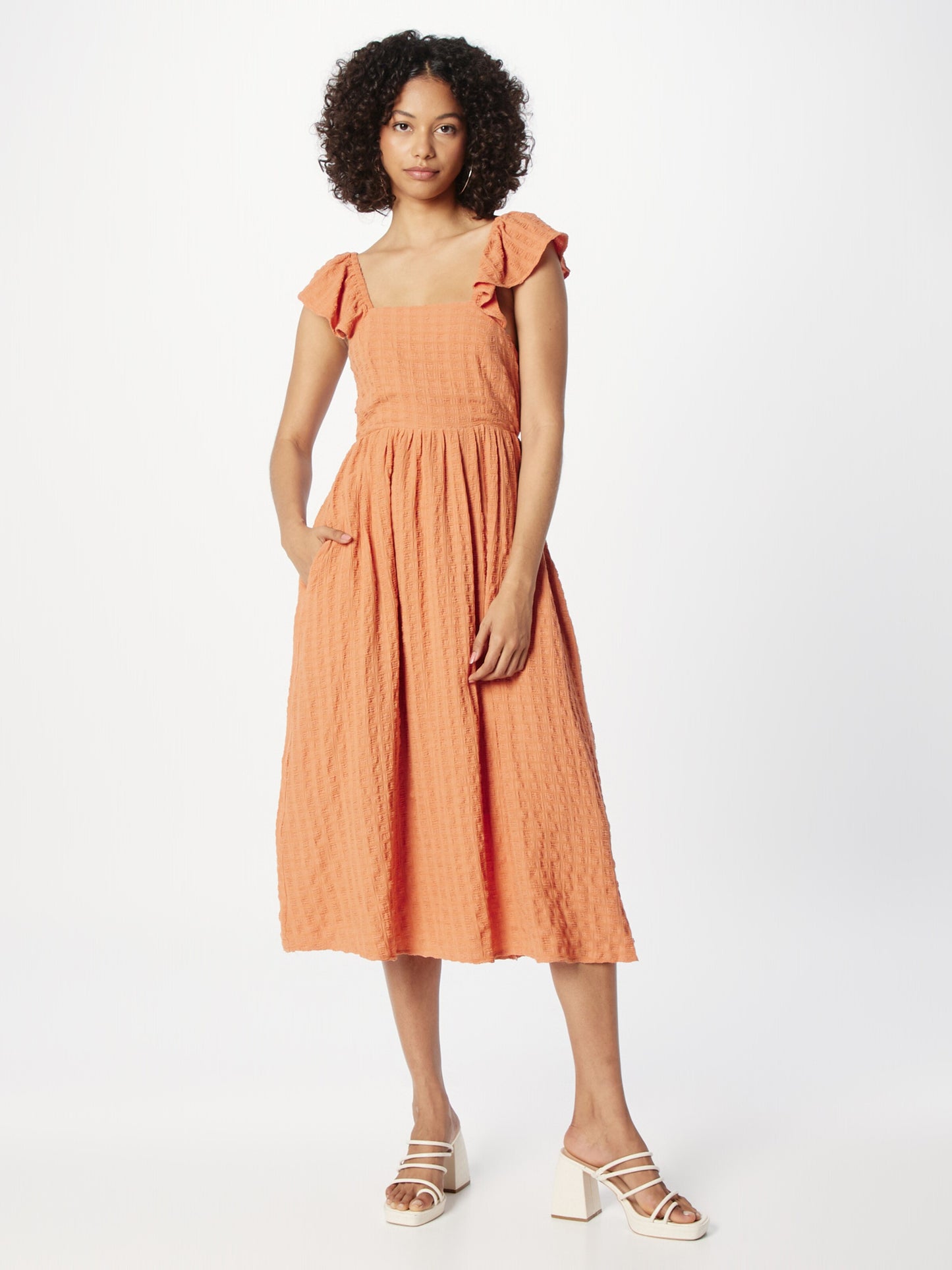 Compania Fantastica Midi Jurken Jurk Dames Oranje