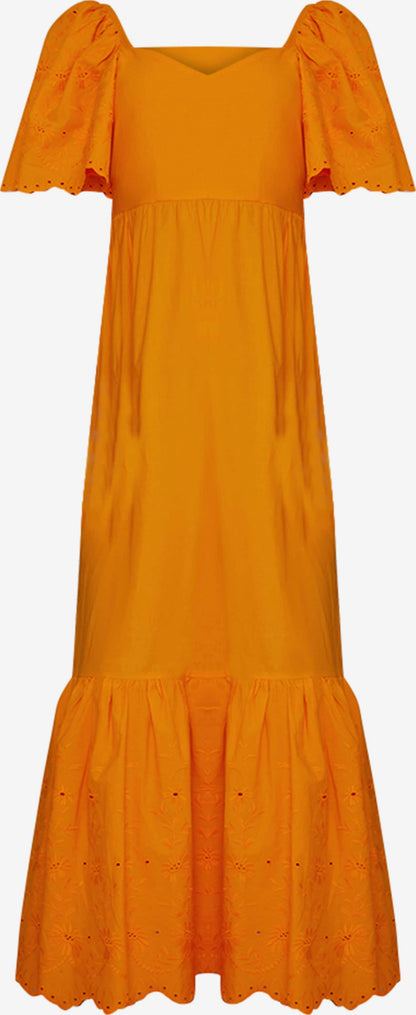  Maxi Jurken Jurk Dames Oranje