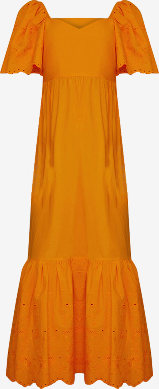  Maxi Jurken Jurk Dames Oranje