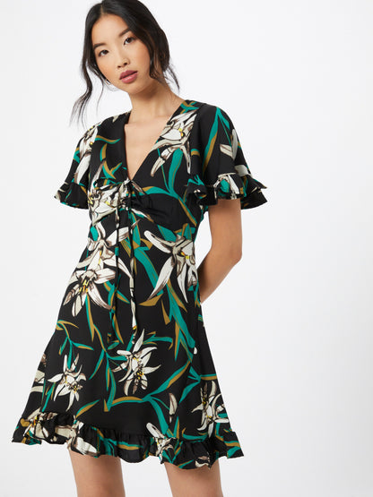 AX Paris Mini Jurken Jurk Tropical Dames Zwart